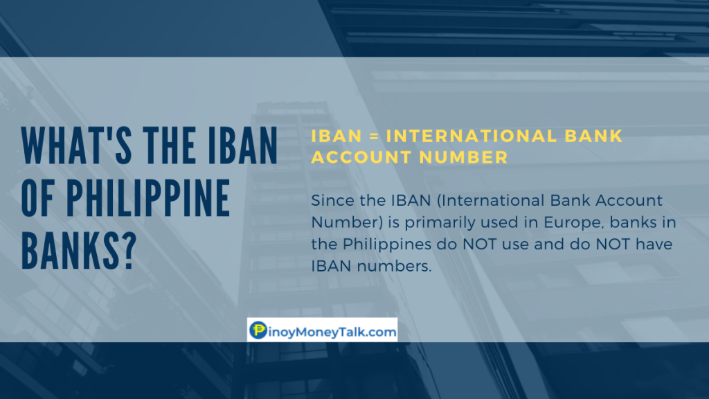 What's the IBAN number of Philippine banks?