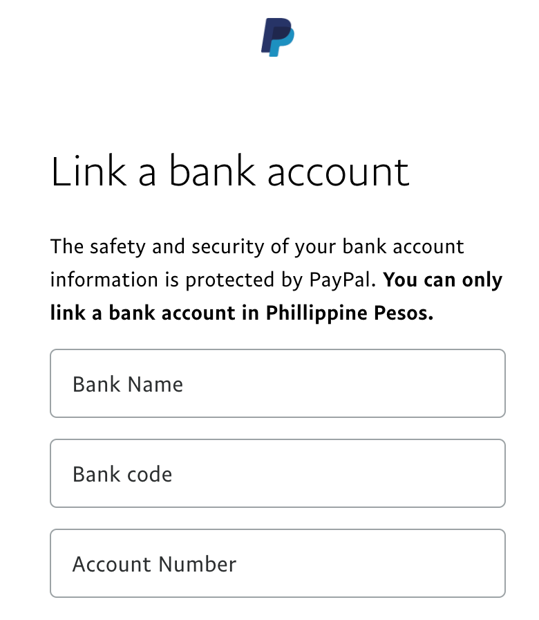 Paypal Bank Codes in the Philippines