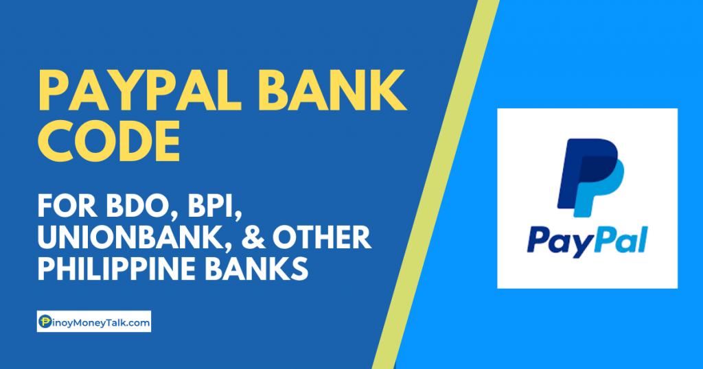 Paypal Bank Code in the Philippines